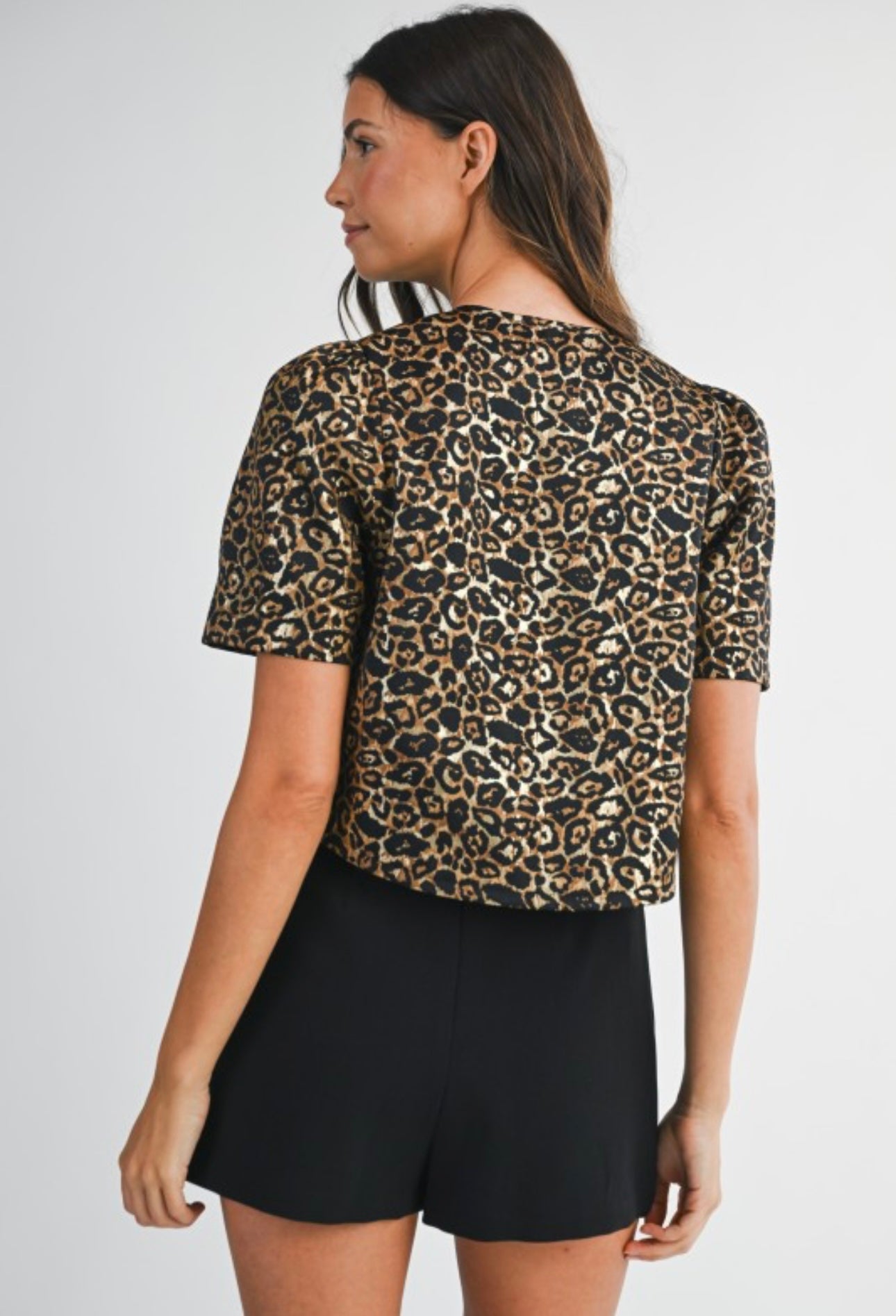 Lovestruck Babe Leopard Bow Top ￼