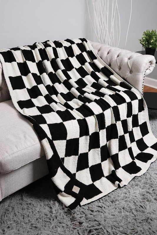 Comfy Checkered Blanket-3 Colors