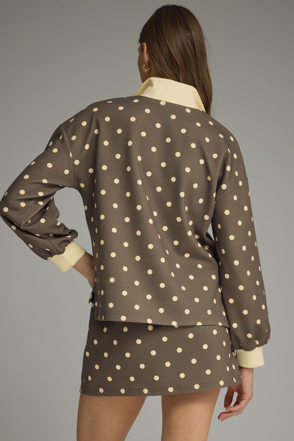 Miss Priss Chocolate Polka Dotted Skort Set