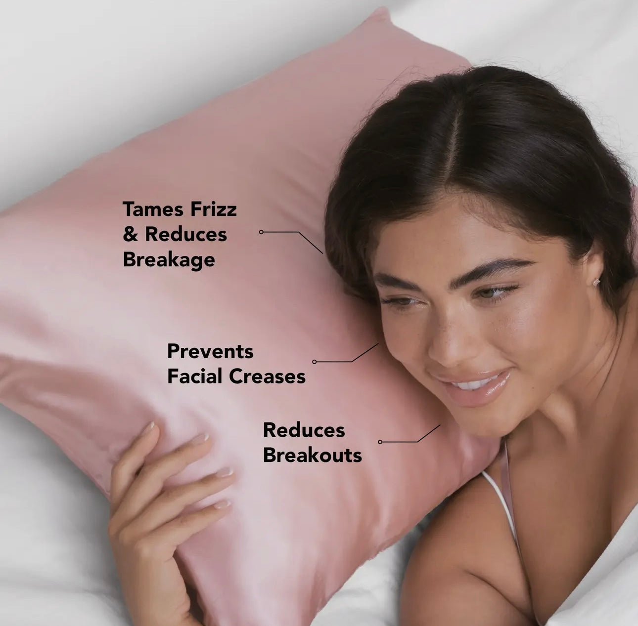 Kit*sch Standard Blush Pink Satin Pillowcase