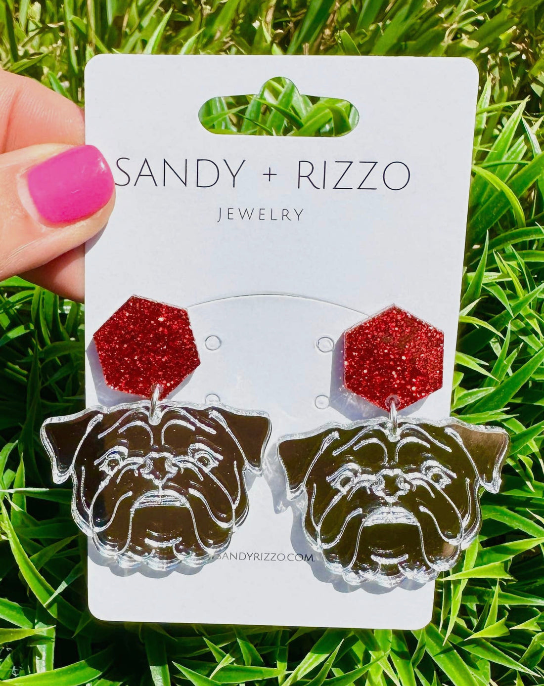 Tech Bulldog Dangle Earrings