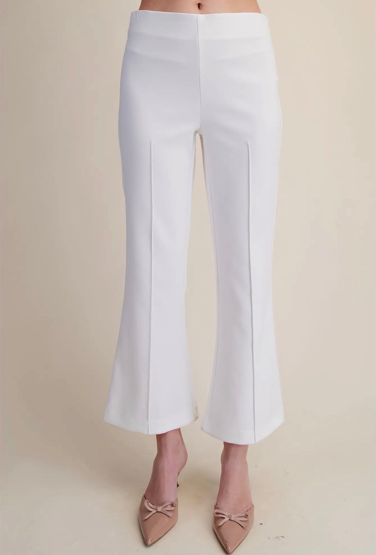 Strictly Business White Flare Pants Set