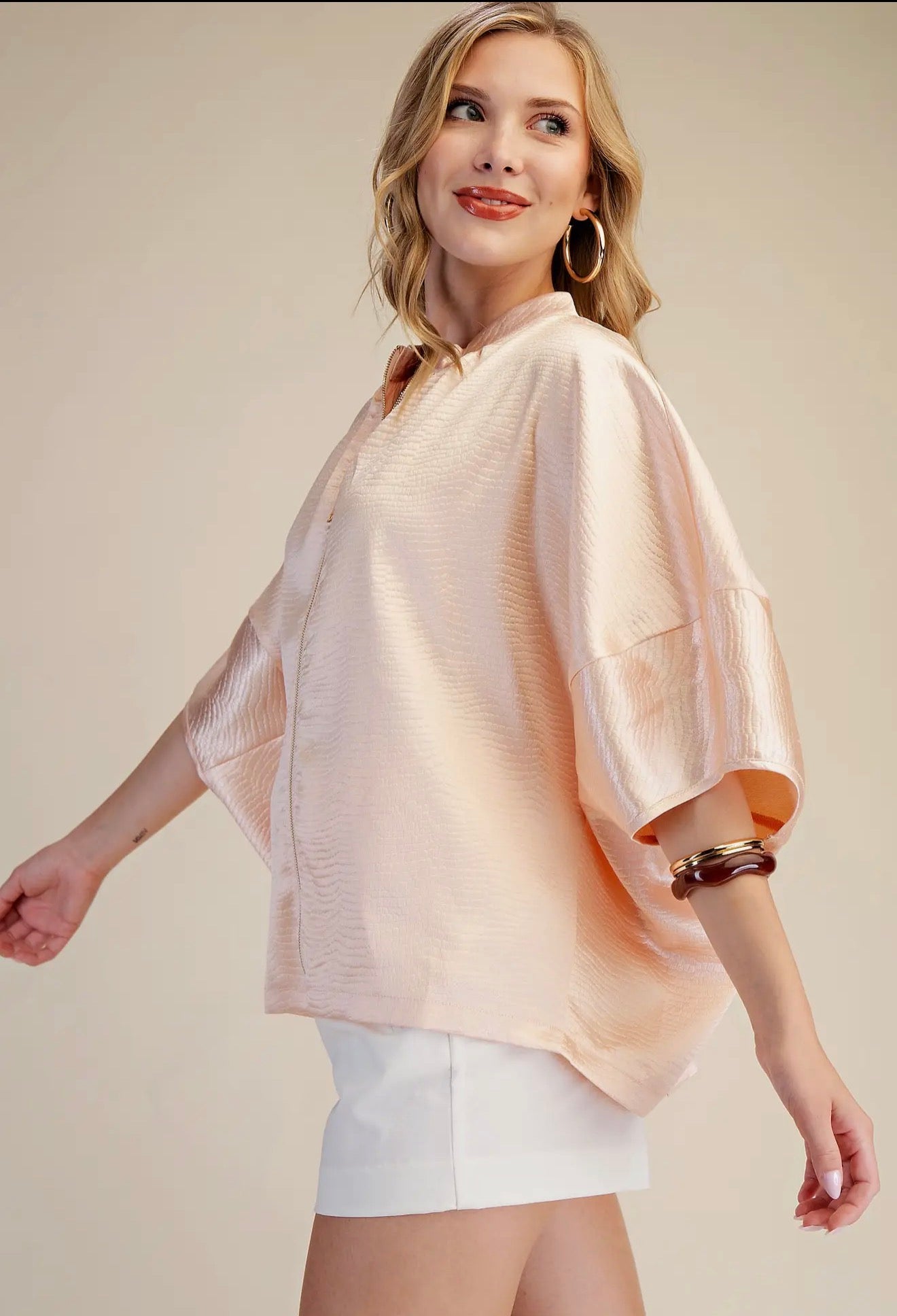 Lovely In Peach Blouse