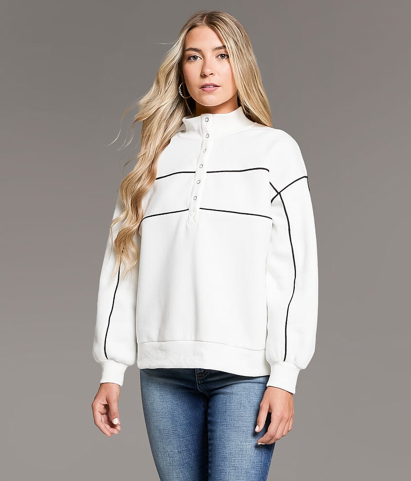 PIPER AYLA CONTRAST PIPING SWEATSHIRT