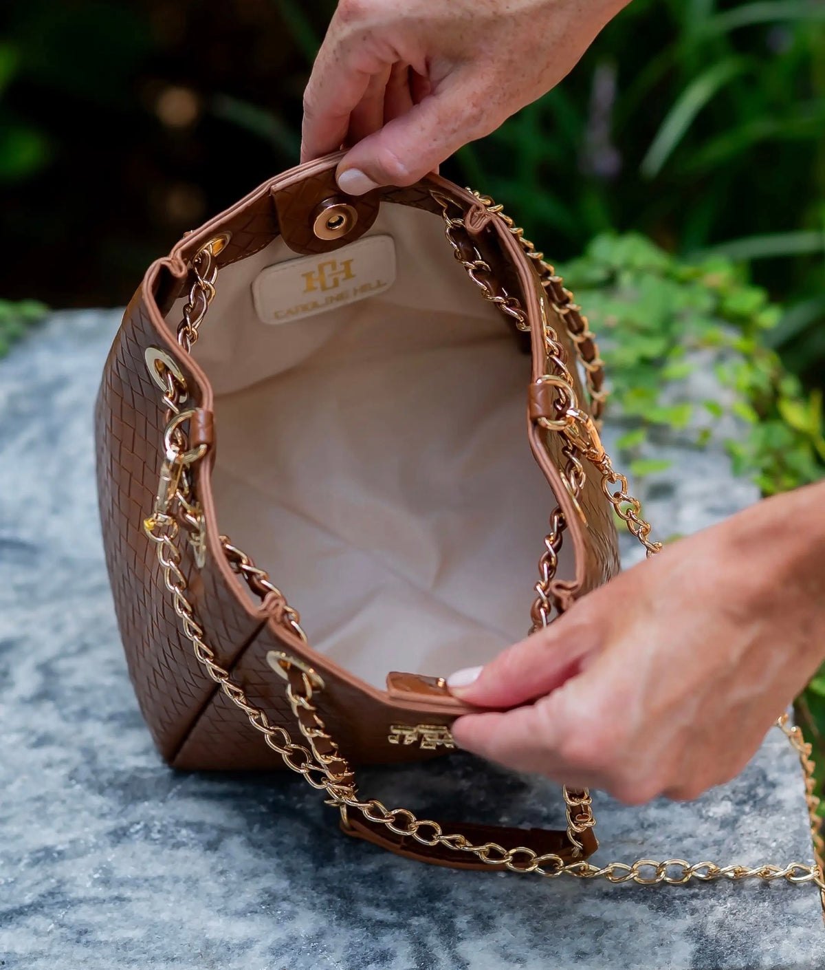 Lainey Mini Tote Woven Saddle Purse ~Caroline Hill