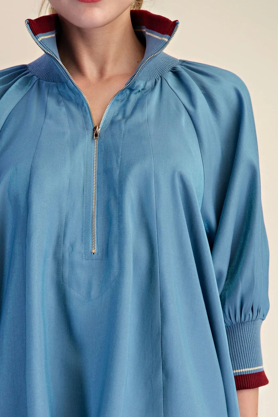 Southern Charm Puff Sleeve Blouse~ Slate