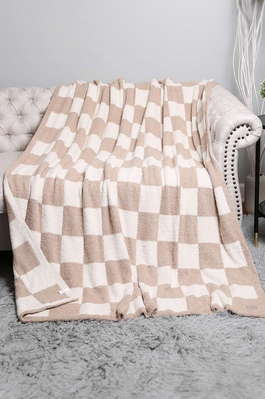 Comfy Checkered Blanket-3 Colors