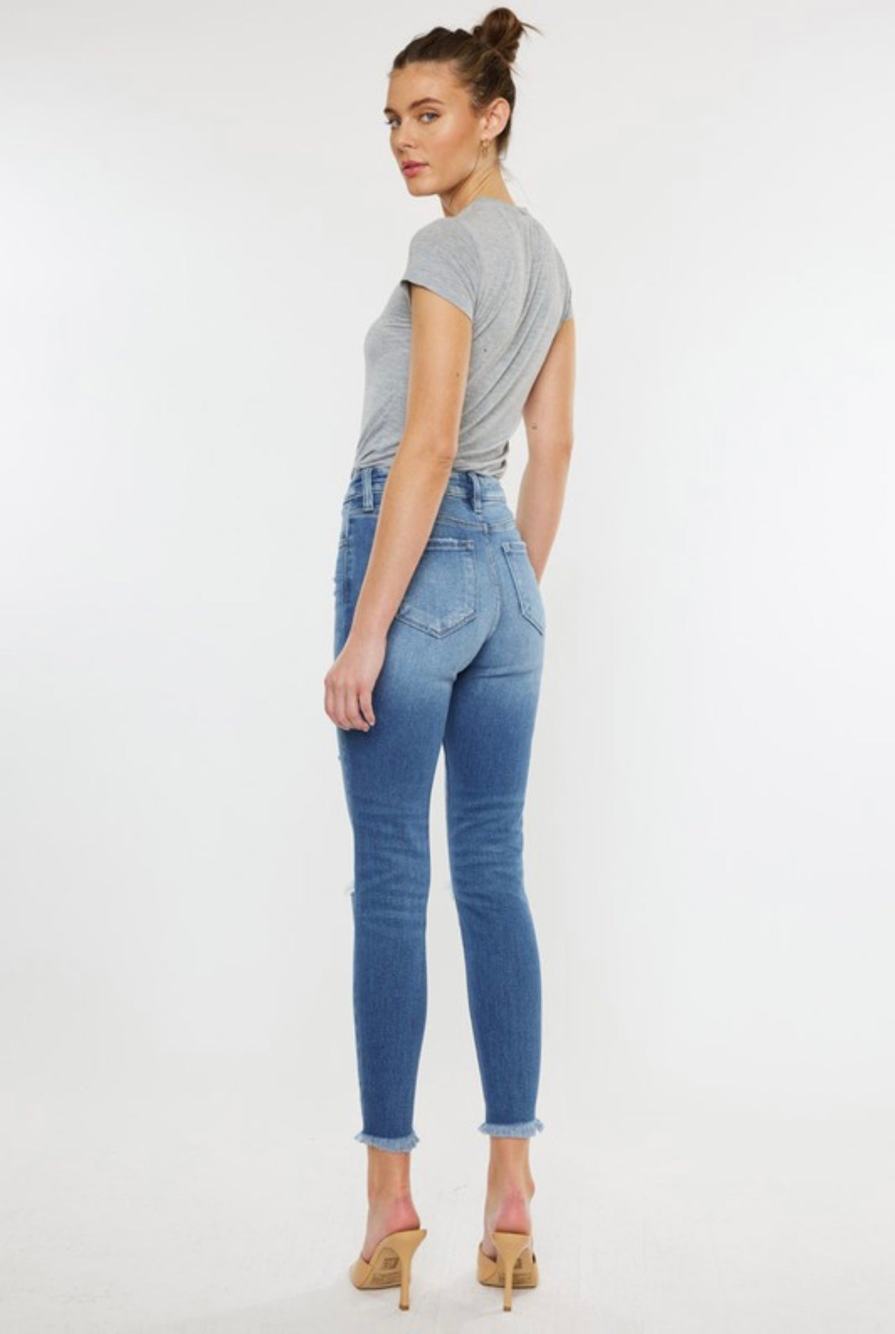 KanCan Mid Rise Ankle Skinny Jeans