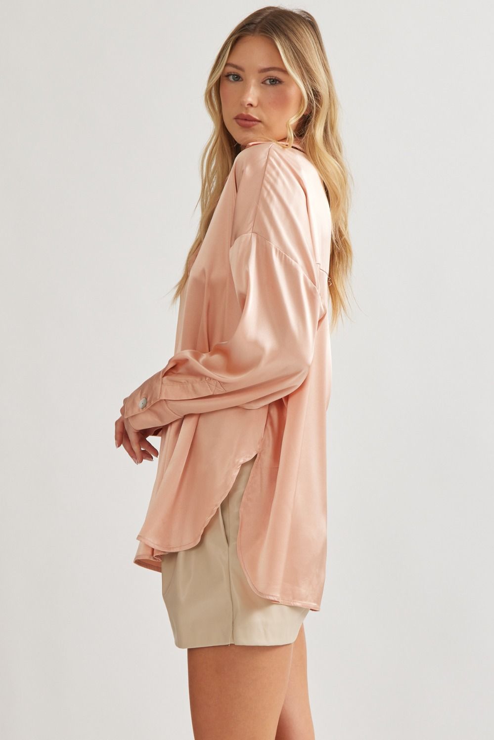 Apricot Silk Blouse