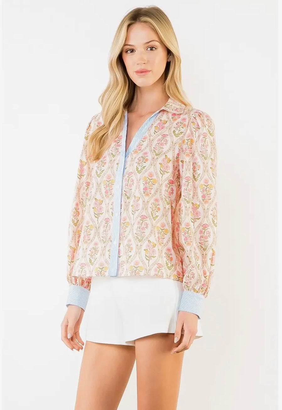 Casual at the Sea Floral Blouse~ THML