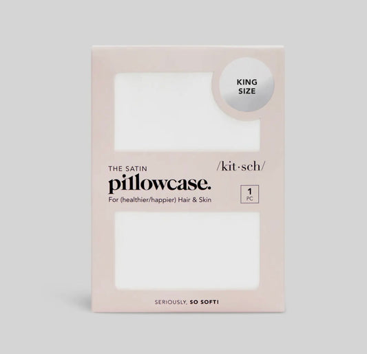 Kit*sch King Ivory Satin Pillowcase