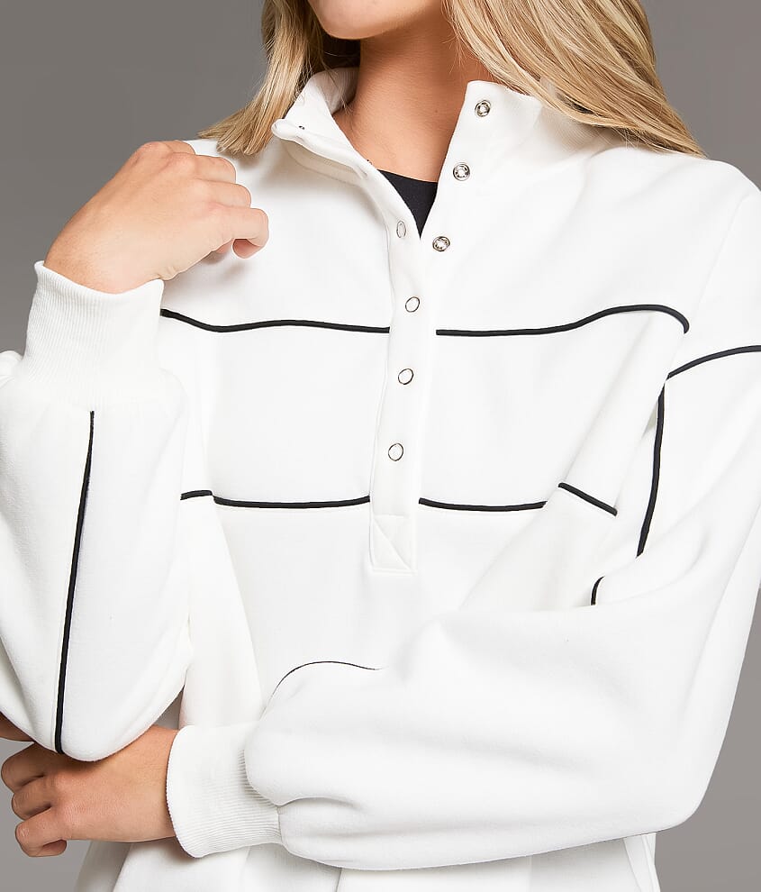 PIPER AYLA CONTRAST PIPING SWEATSHIRT