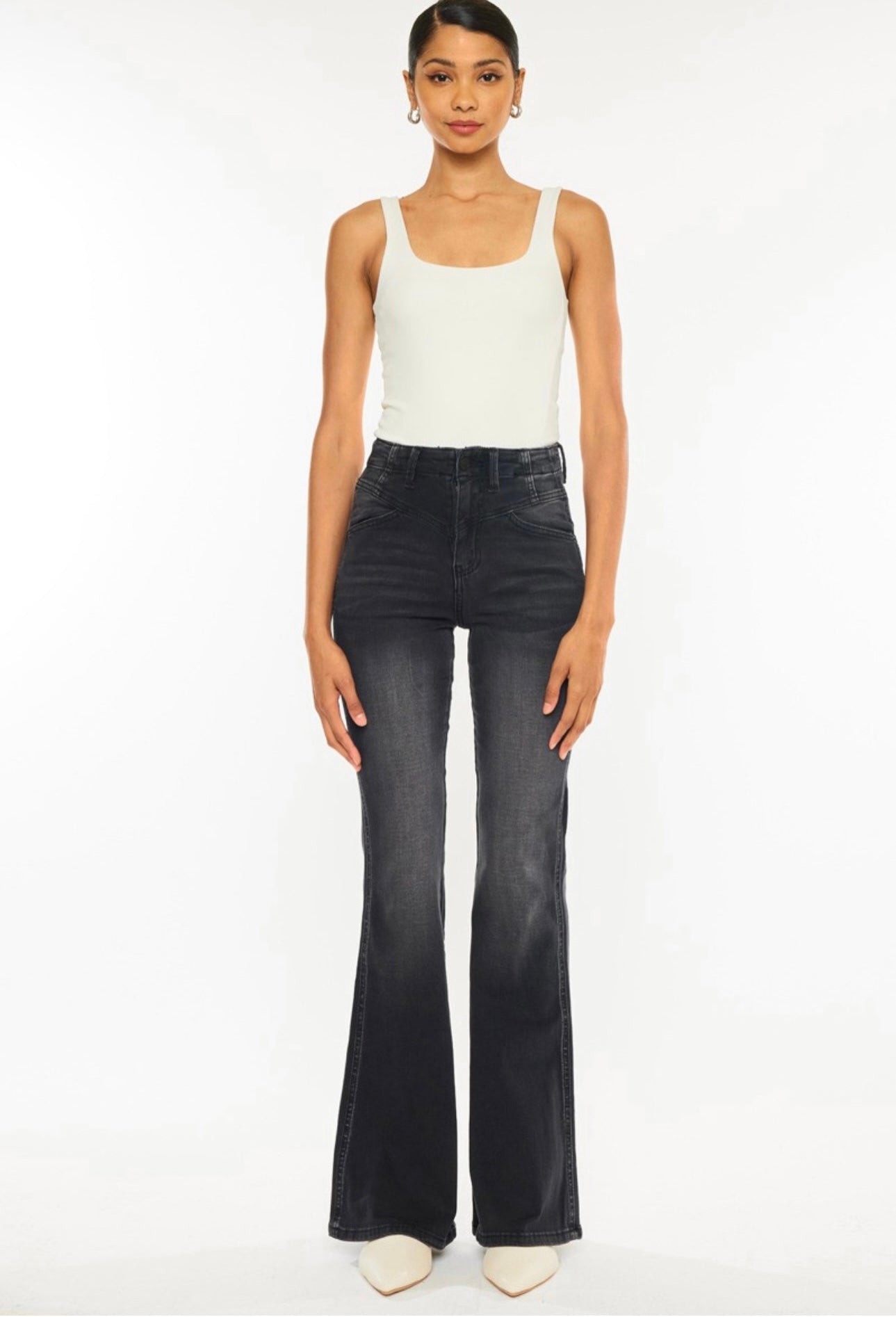 KanCan Black Ultra High Rise Flare Jeans