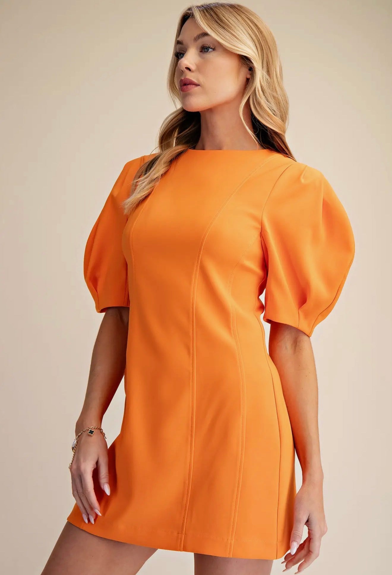 Electric Orange Mini Dress