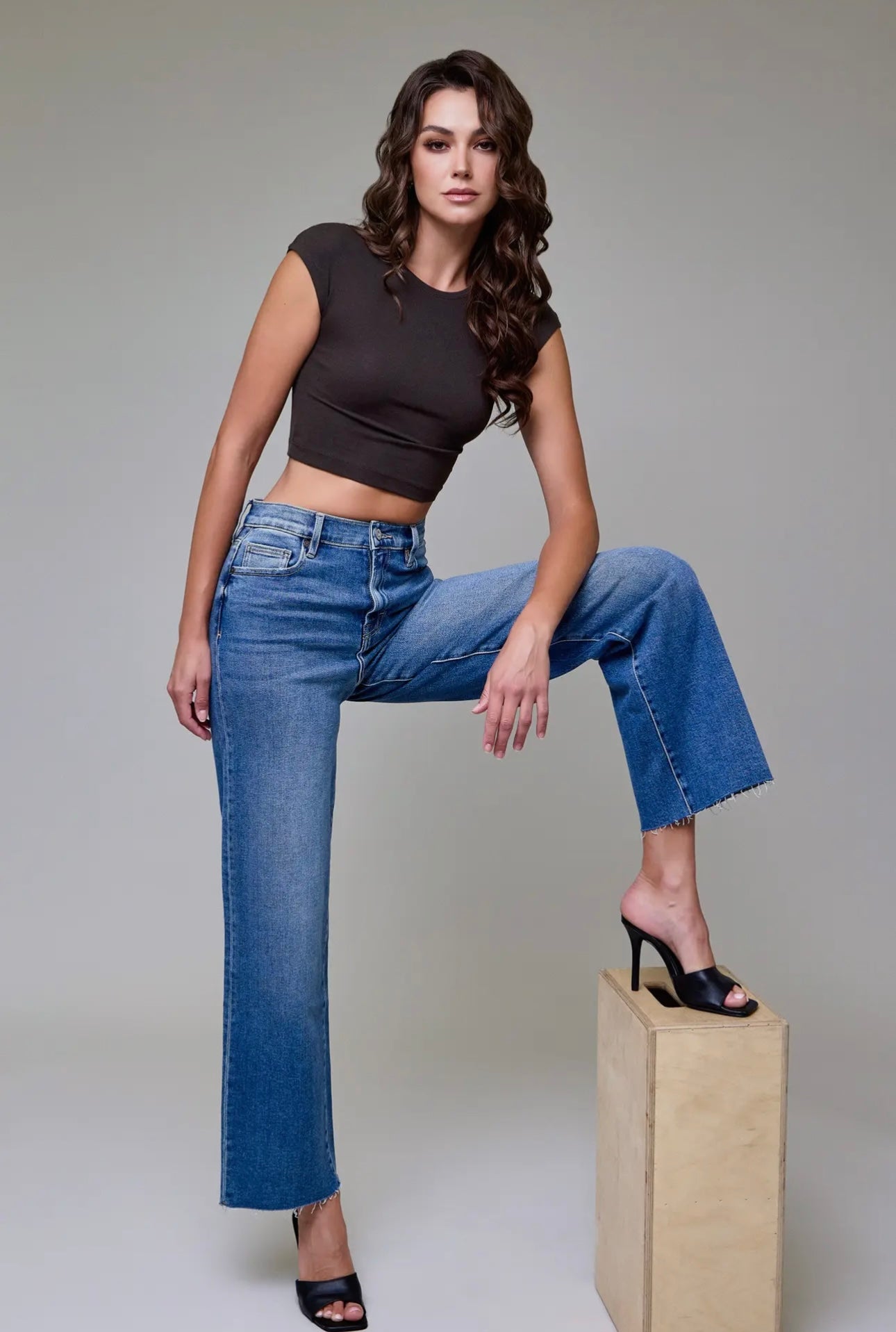 Hidden Medium/Dark Logan High Waist Dad Jean