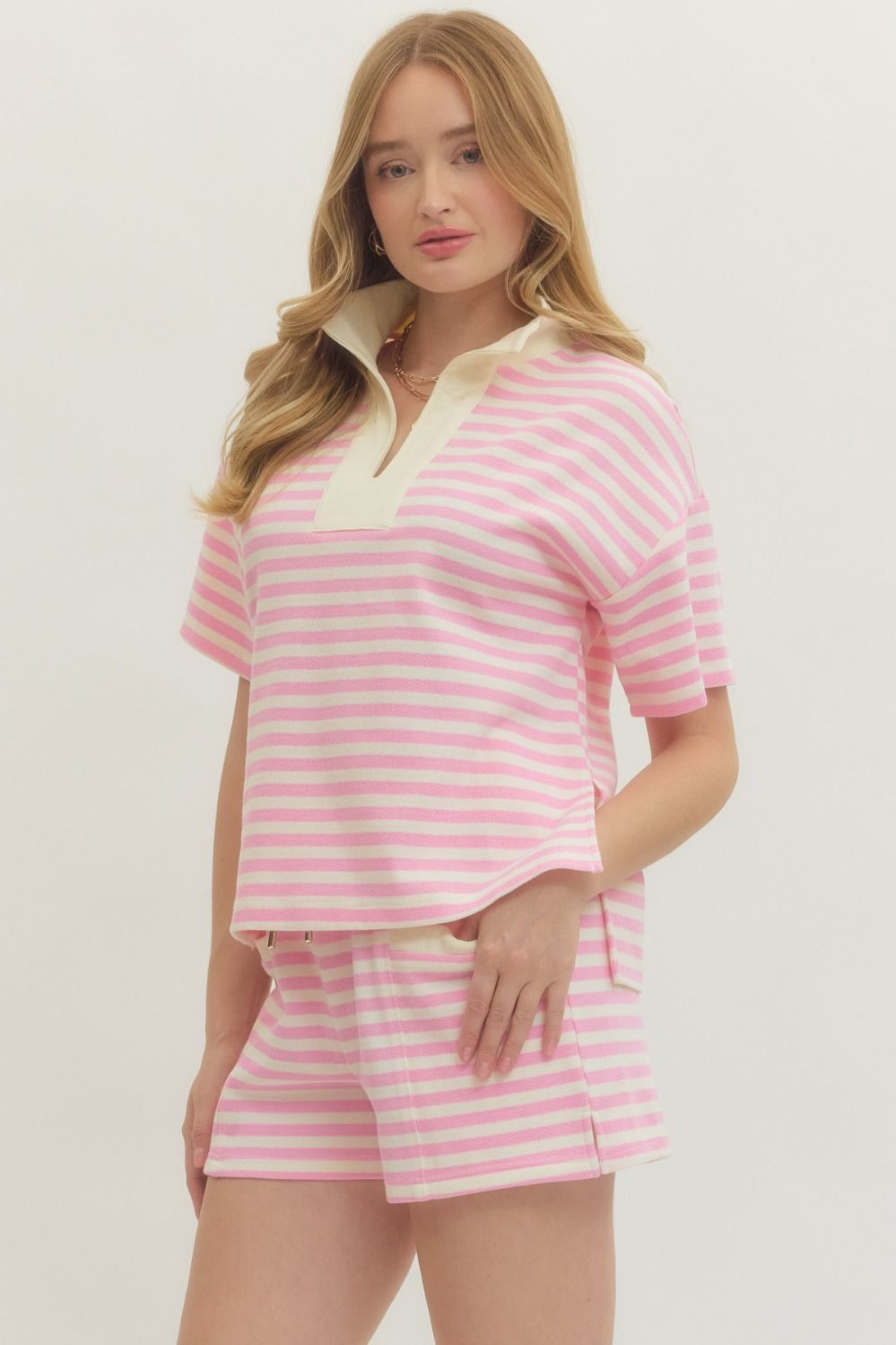 Darling Statement Pink Striped Set