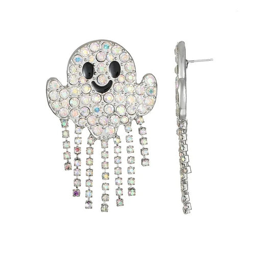 Rhinestone Ghost Earrings