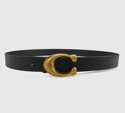 Fashion Retro U Buckle Black