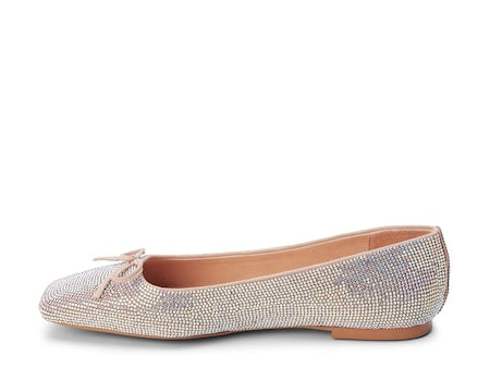 Roxy Clear Rhinestone Ballet Flats