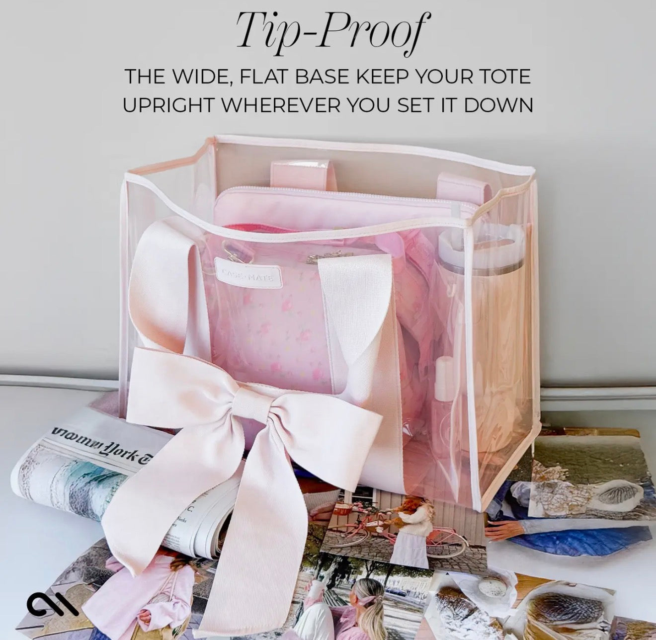 Ballet Pink Bow Jelly Tote Bag Case~Mate