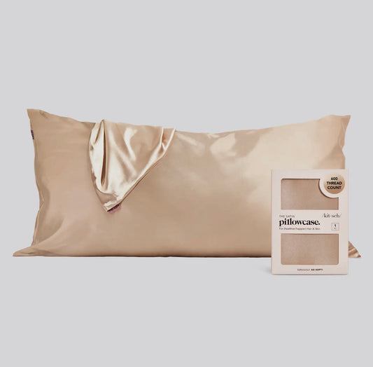 Kit*sch King Champagne Satin Pillowcase