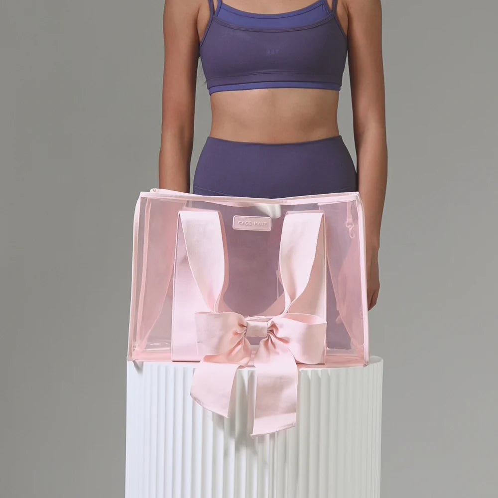 Ballet Pink Bow Jelly Tote Bag Case~Mate
