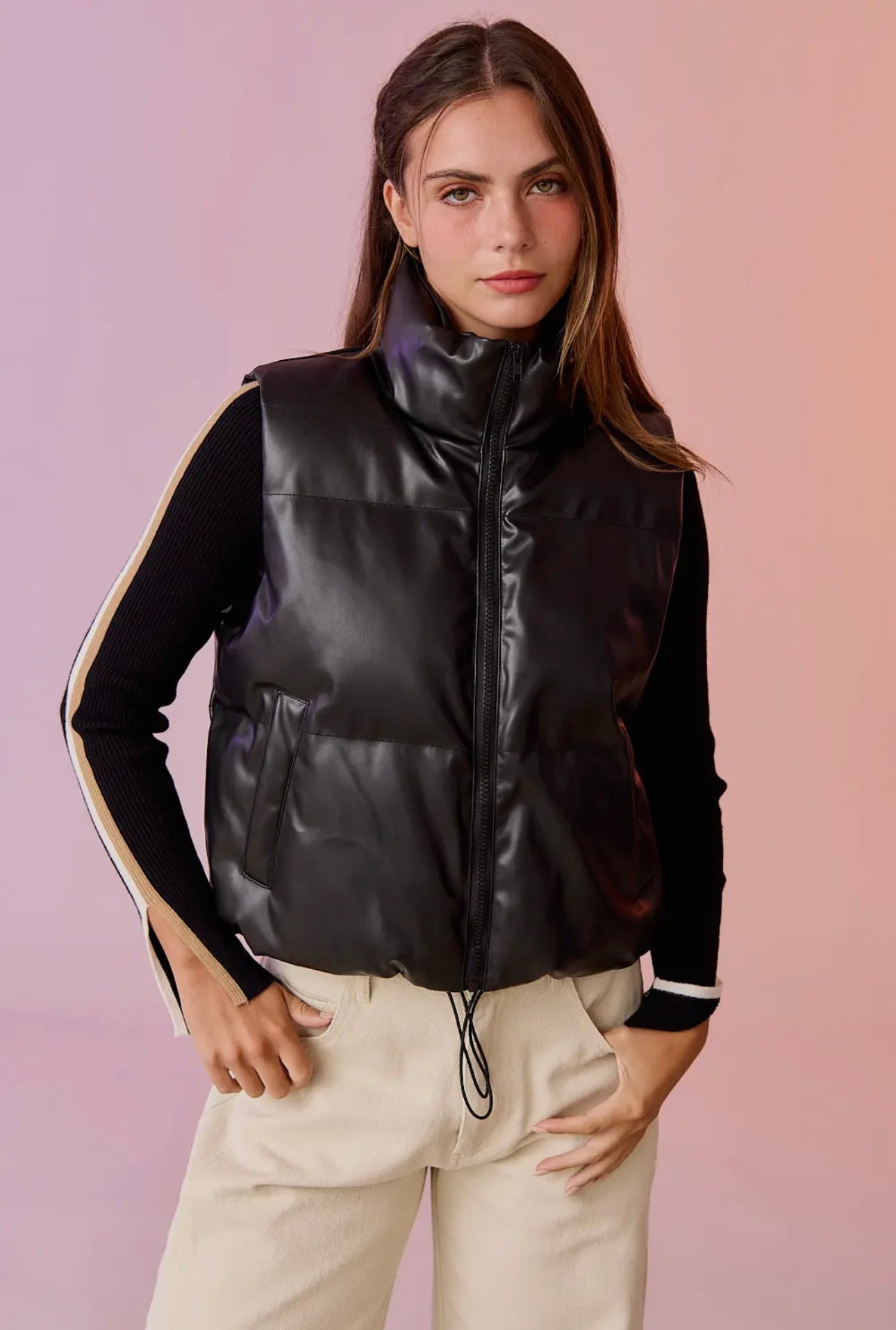 Eva Faux Leather Vest