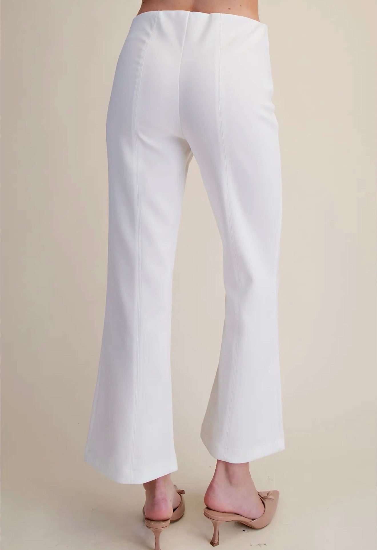 Strictly Business White Flare Pants Set