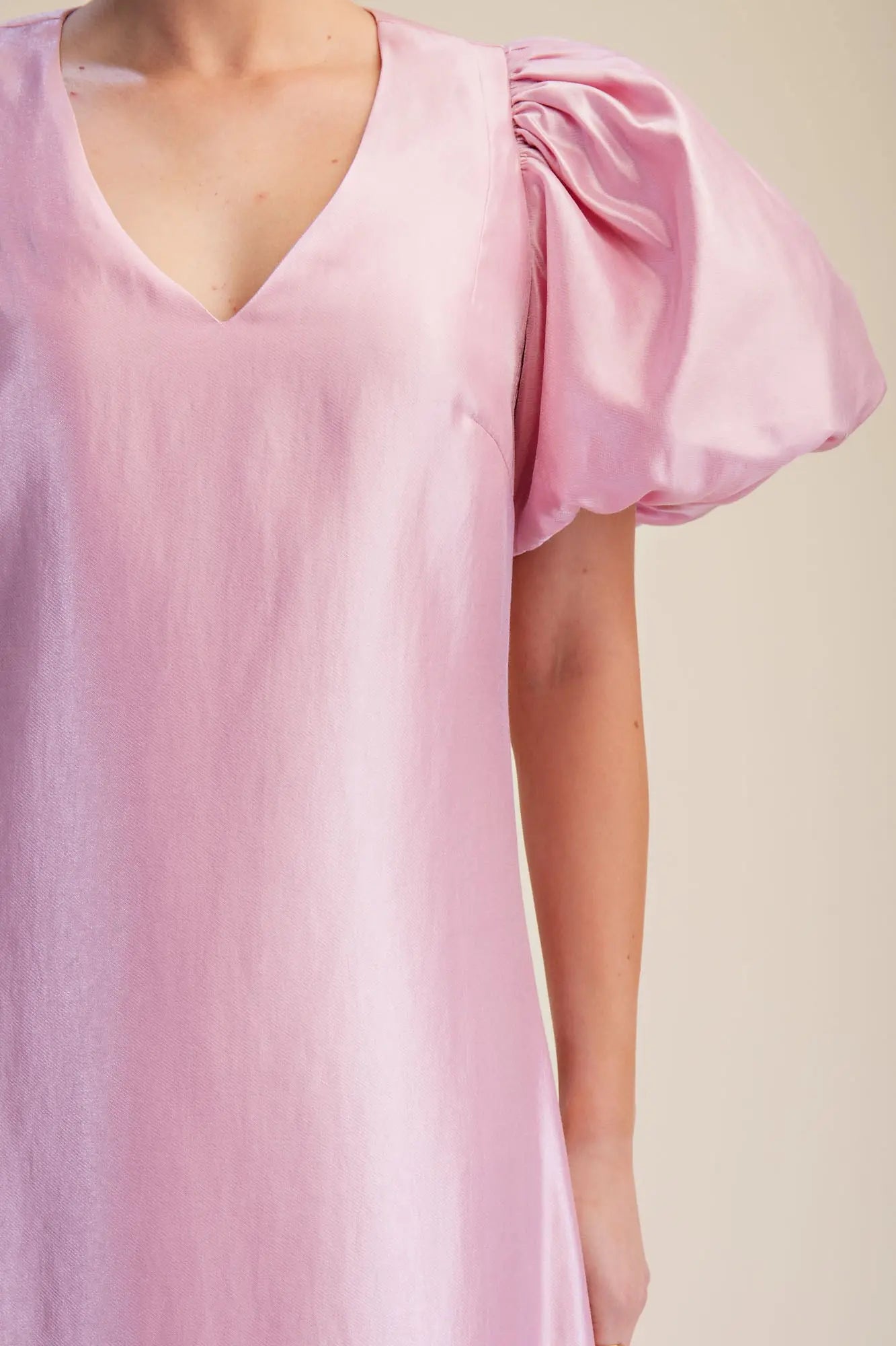 Pretty In Pink Glossy Maxi Dress