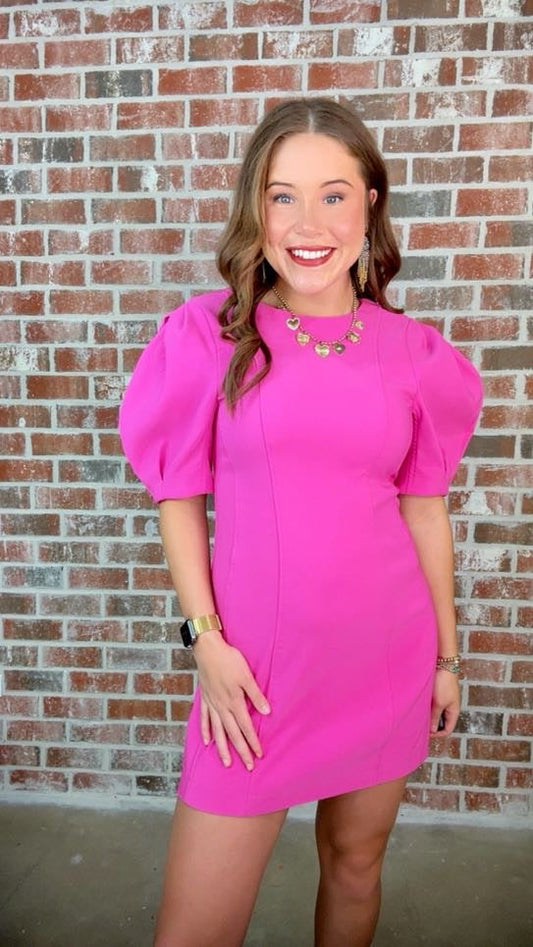 Hot Pink Mini Dress