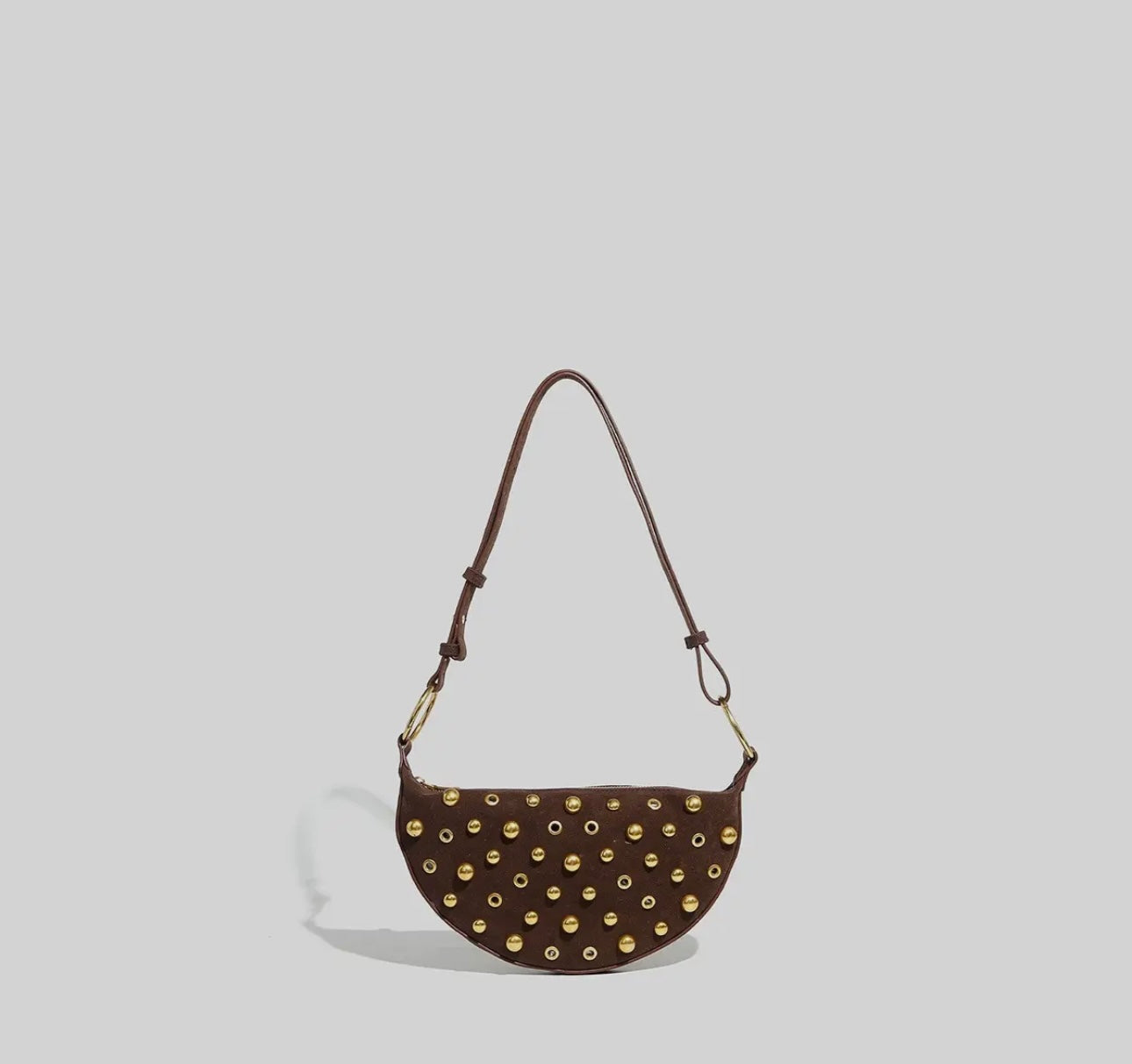 Studded Polka Dot Shoulder Purse