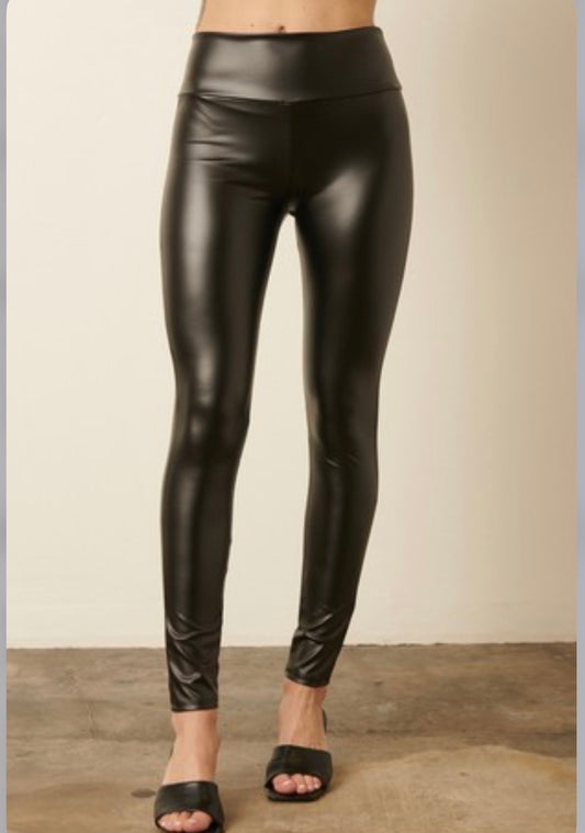 Black Leather Leggings