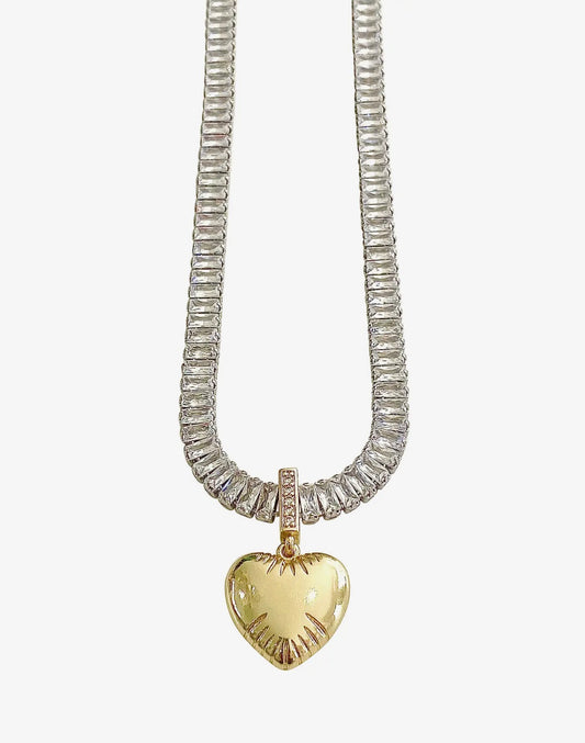 Myra Heart Scarf Necklace