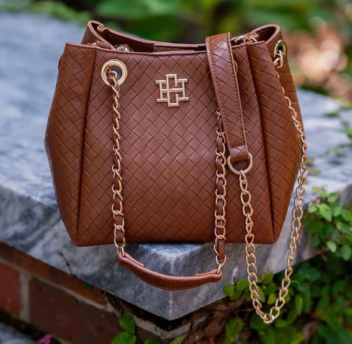 Lainey Mini Tote Woven Saddle Purse ~Caroline Hill