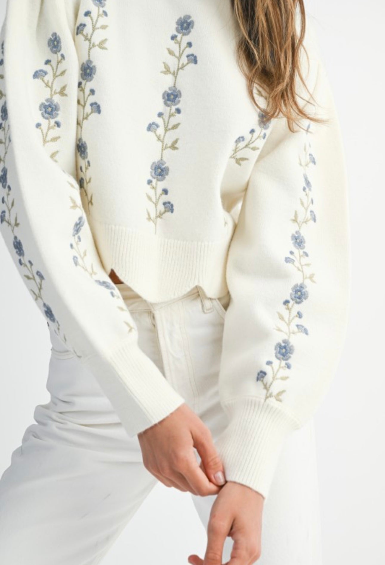 Southern Charm Embroidered Knit Sweater