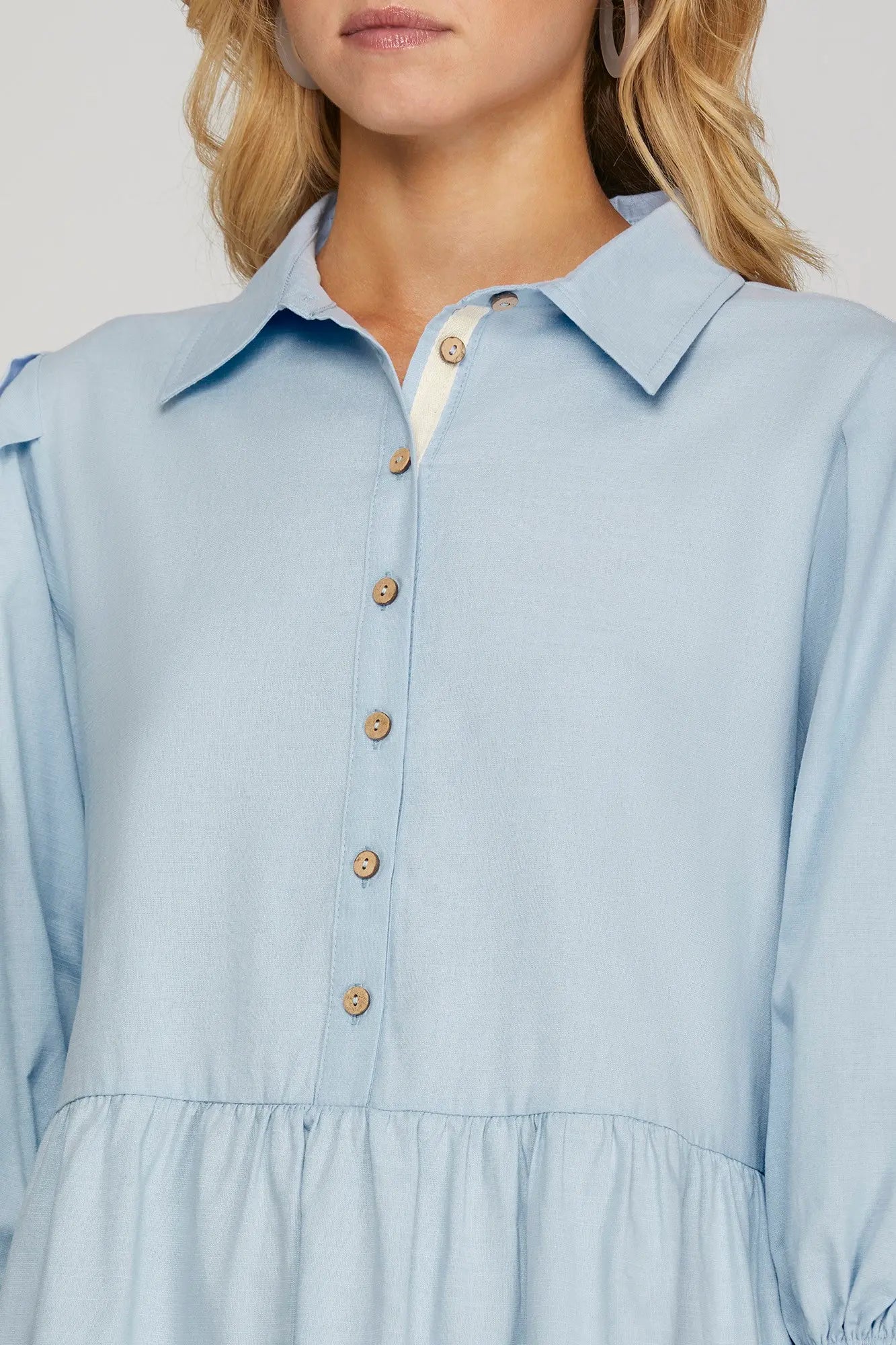 Blue Skies Button Down Dress