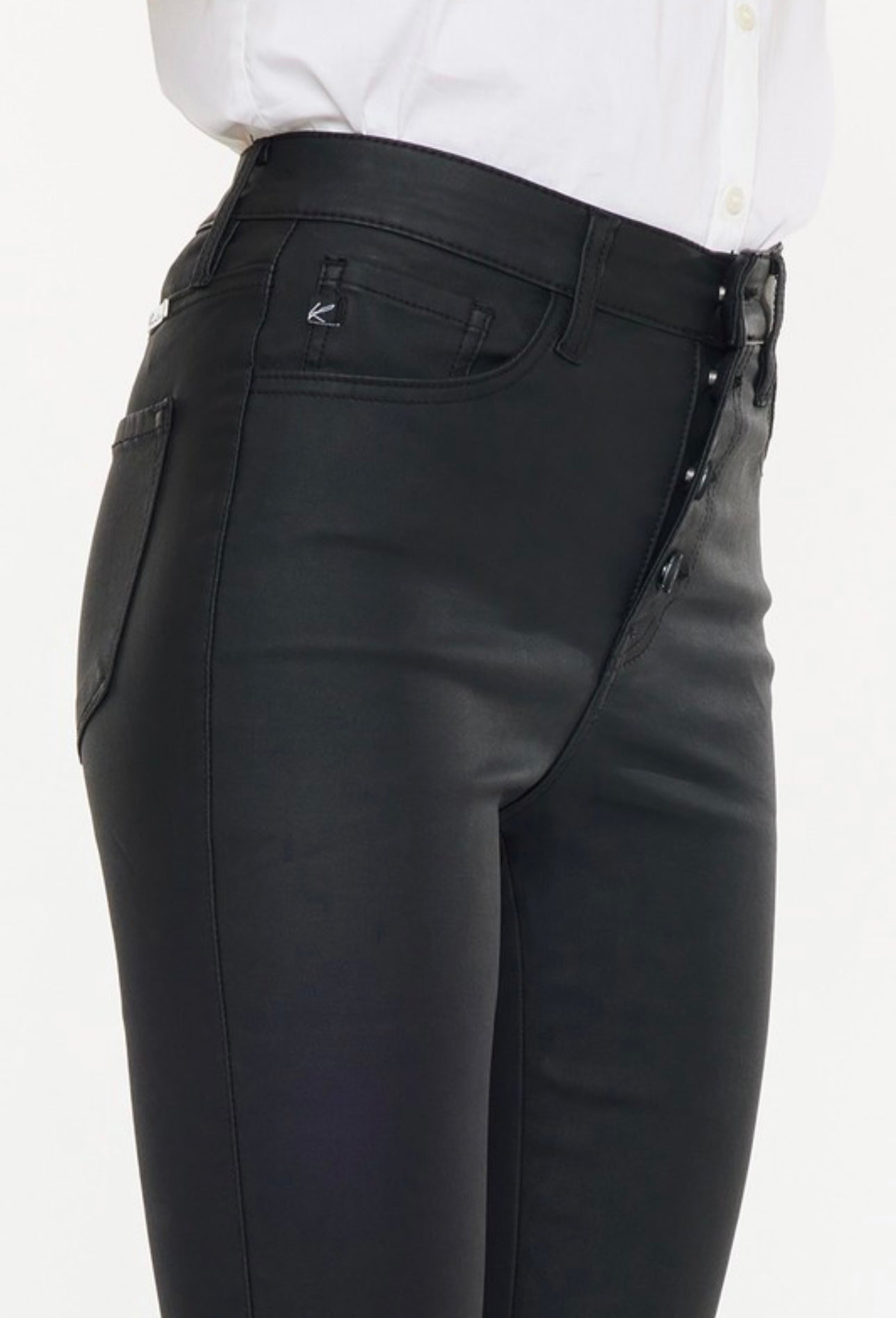 KanCan Black Coated Ankle Skinny Jeans