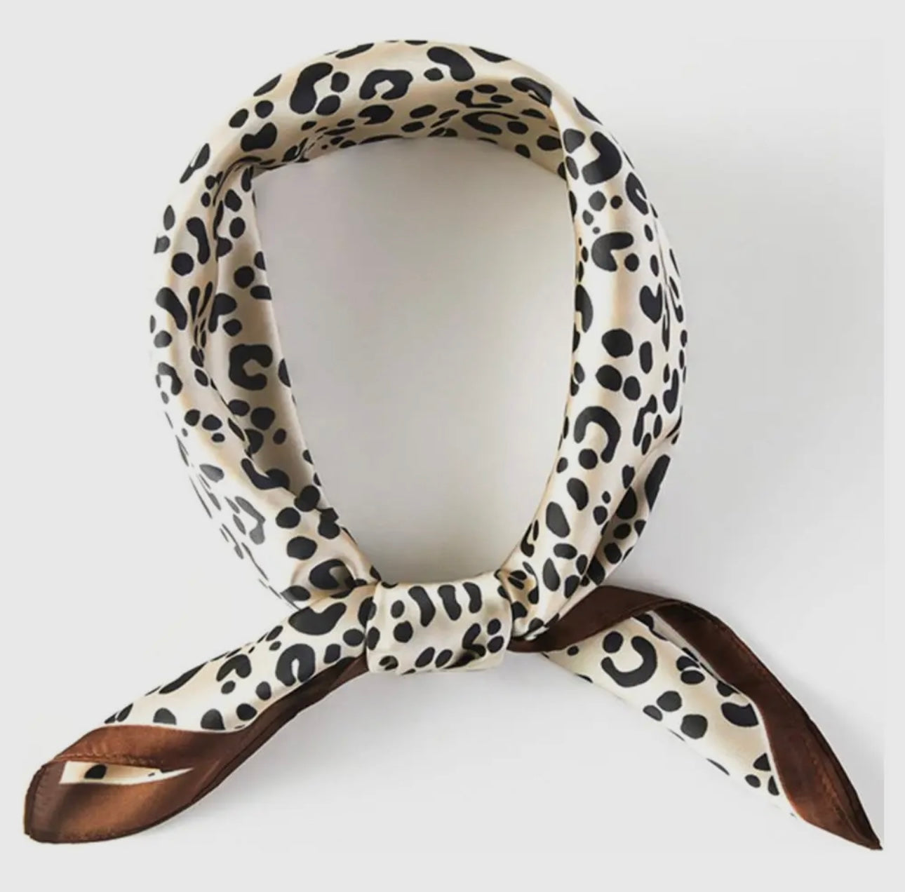 Leopard Bandana Square Neck Scarf