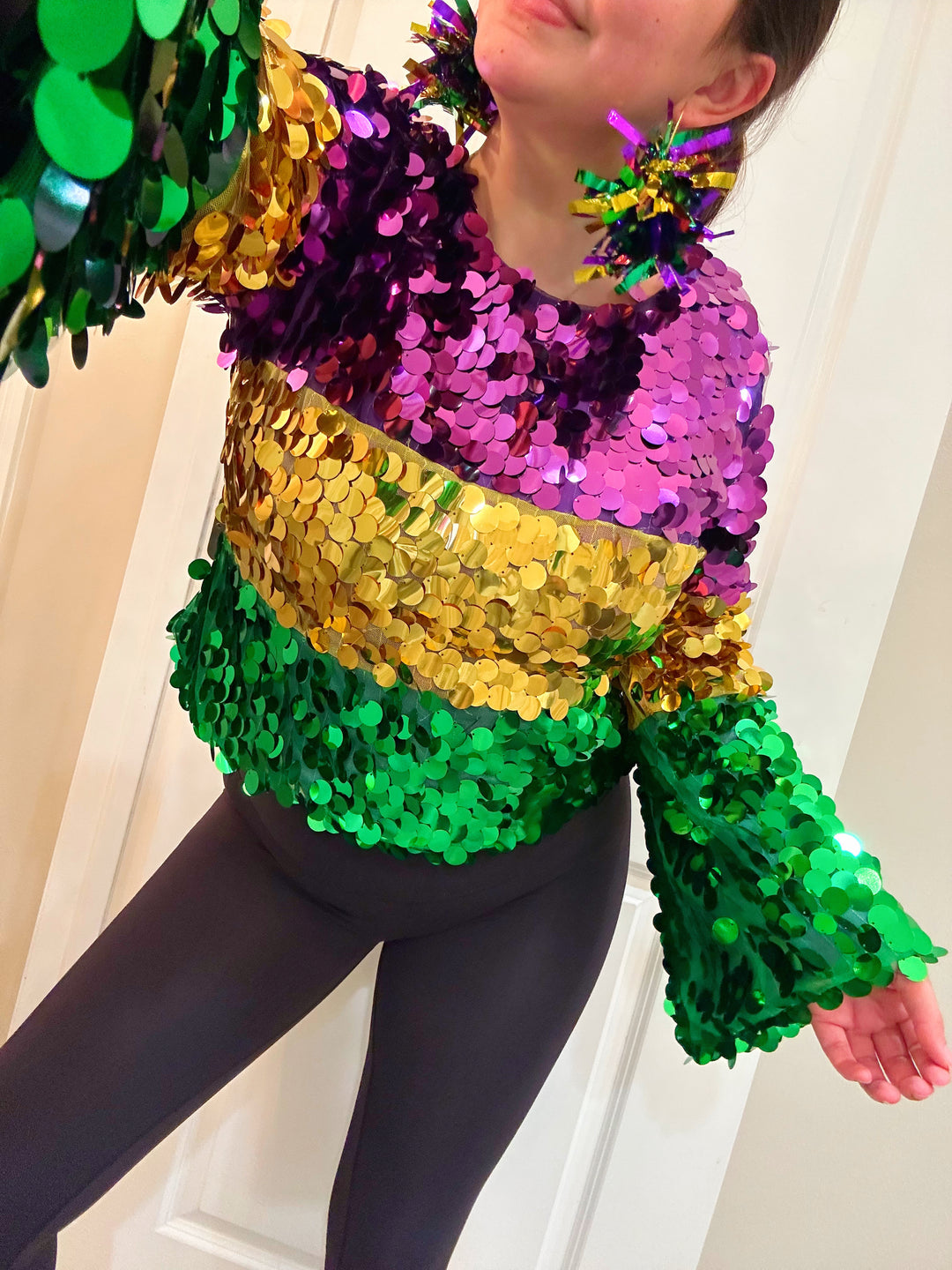 Mardi Gras Spangle Top