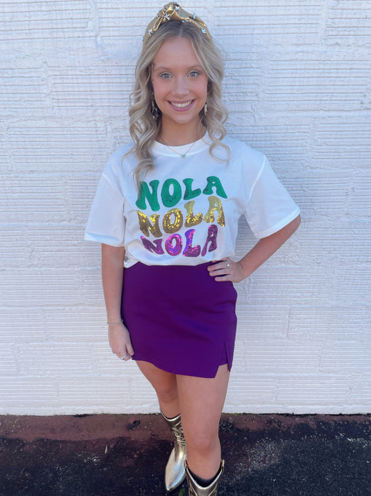 Nola Nola Nola Sparkly Tee White