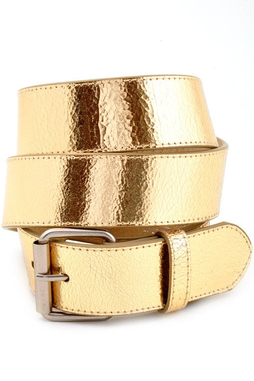 Snap On Crack Gold Belt