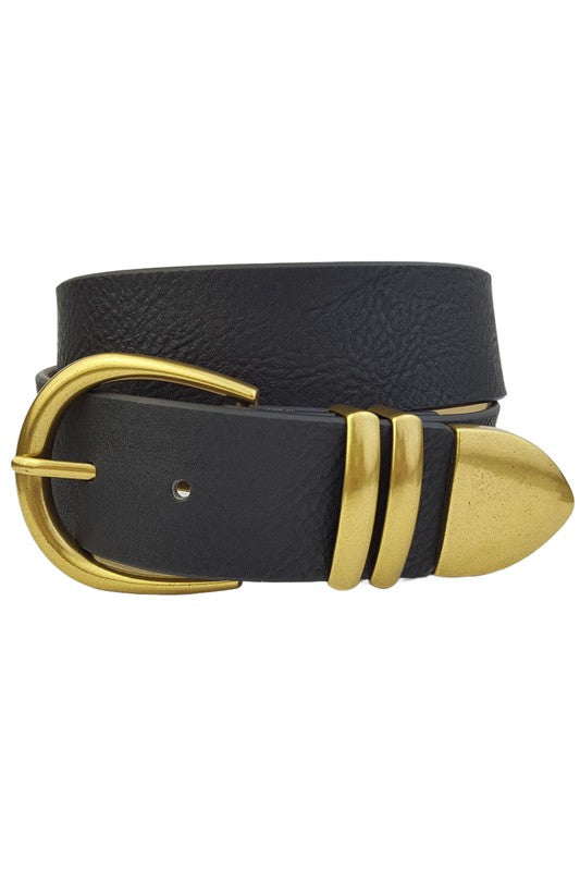 Classic Buckle Black Belt