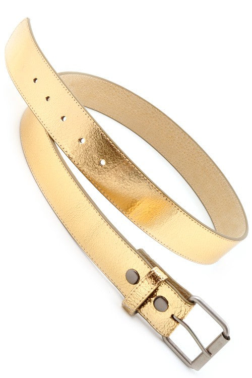 Snap On Crack Gold Belt