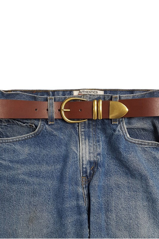 Classic Buckle Brown Belt