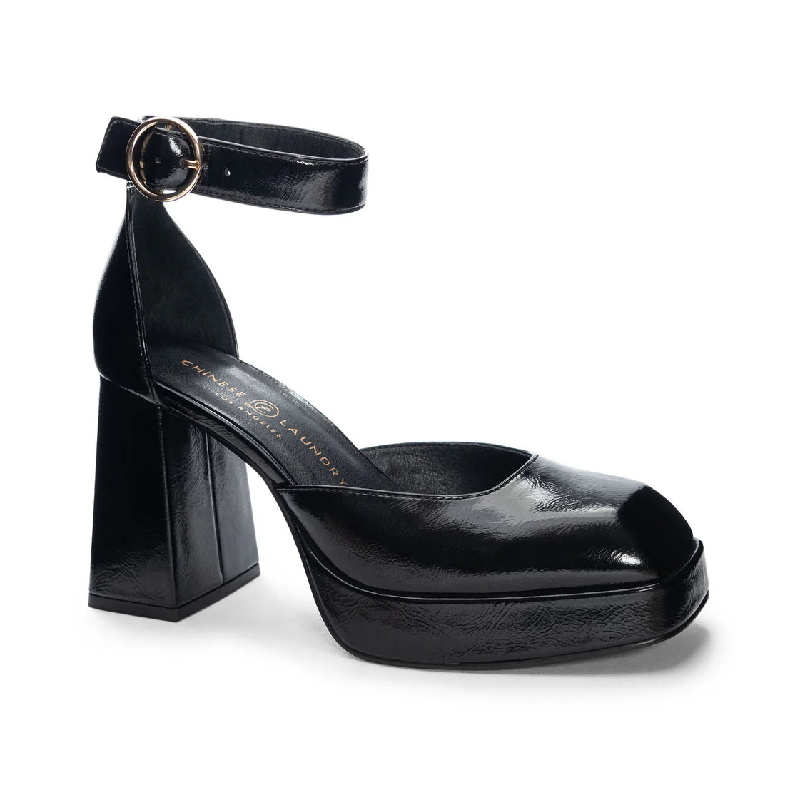 Oaklen Patent Black Heels