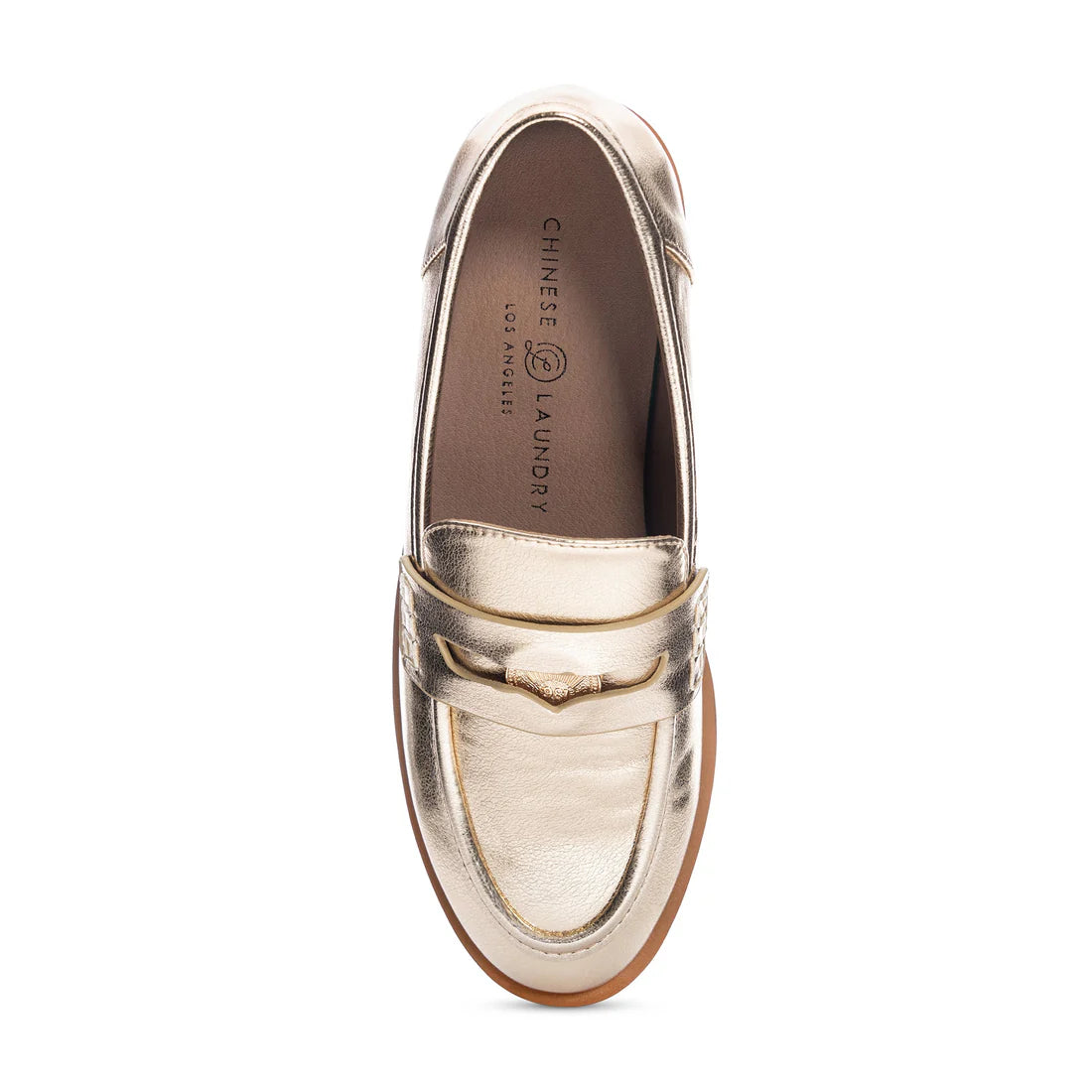 Porter Metallic Gold Loafer