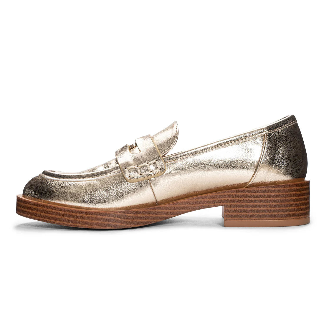 Porter Metallic Gold Loafer