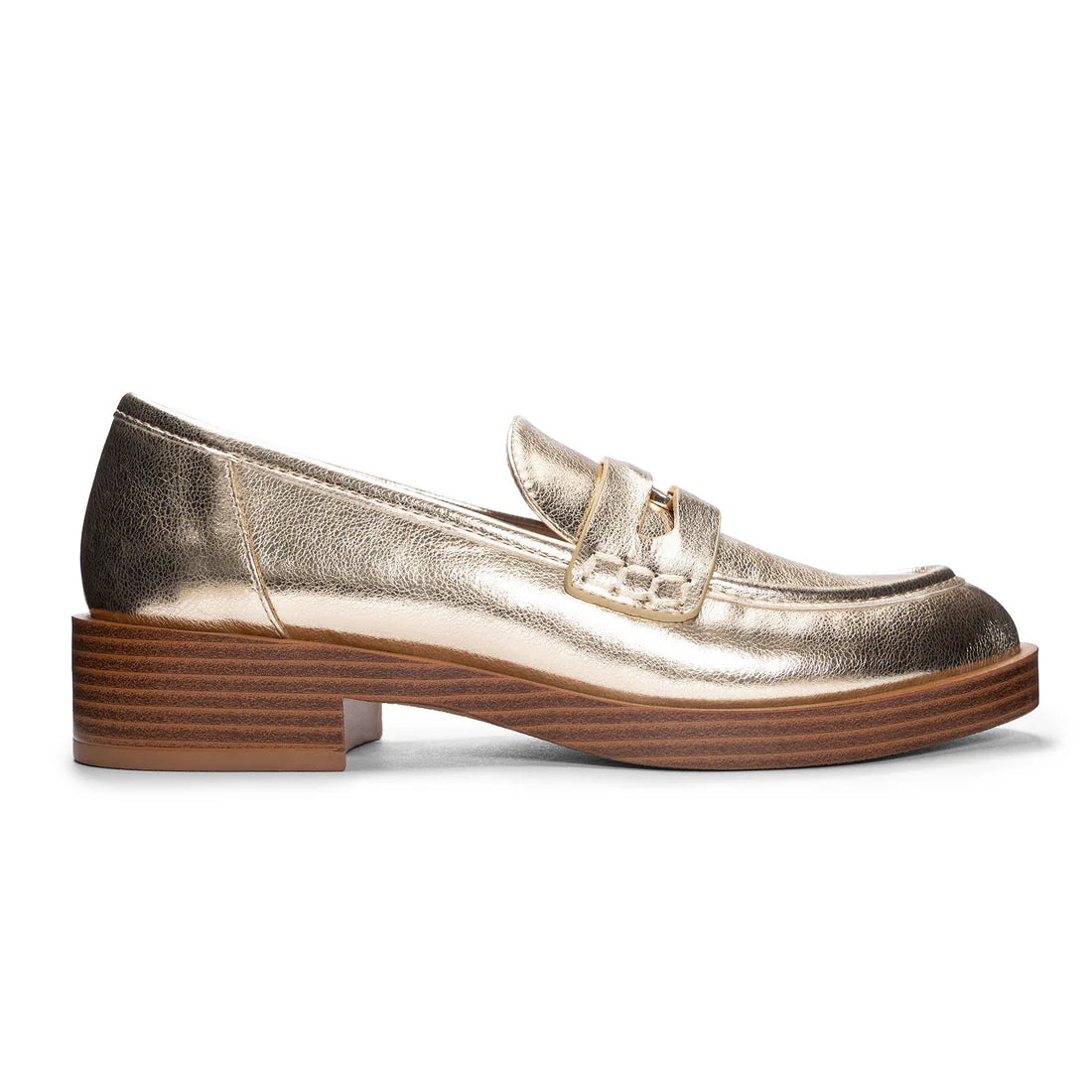 Porter Metallic Gold Loafer