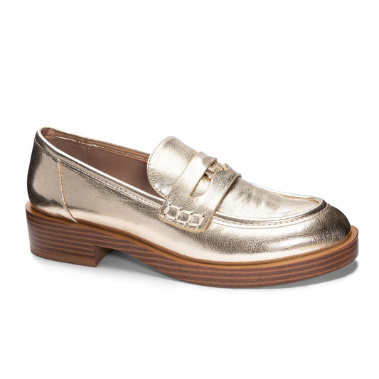 Porter Metallic Gold Loafer