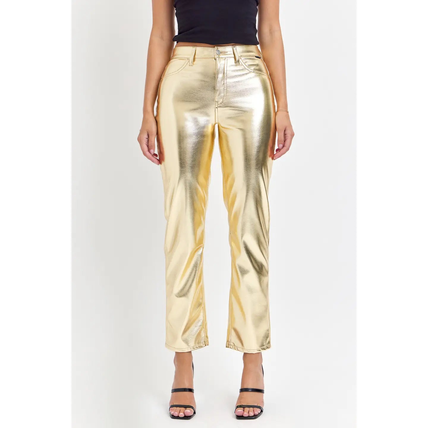 Bright Gold Straight Leg Cello Pants